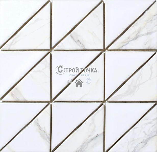 Мозаика керамическая KC TRIANGLE RT 69002 C2 White/print 51 300x300x9 (73x73) RT 69002 фото