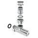 Кран кутовий Laris Звичайний 1/2" - 3/4" + ексцентрики 2шт. (LX-4701) 71401061 фото 4
