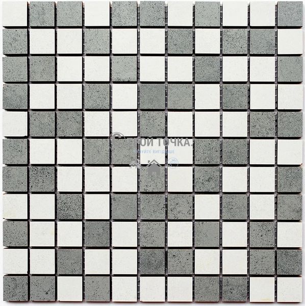 Мозаика керамическая KC СМ 3019 C2 gray/white 300 x 300 х 10 ( 25 х 25 ) CM 3030 фото