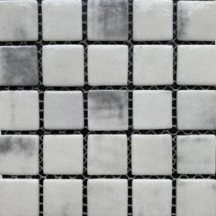Мозаика стеклянная Statuario White АкваМо 31.7х31.7 плитка STATUARIO WHITE фото