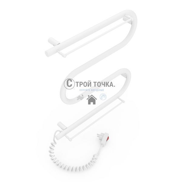 Електрична рушникосушарка Laris Зебра Змійовик 25 ЧФ3 500 х 500 з 2-ма поличками Е (підкл. зліва) 75201037 фото