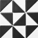 Мозаїка керамічна KC TRIANGLE RT XX2 69001 White/Black Mat 300x300x9 (73x73) RT XX2 69001 фото 2