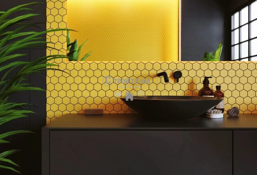 Мозаика керамическая KC HEXAGON H 6025 Dark Yellow 295 х 295 х 9 H 6025 фото